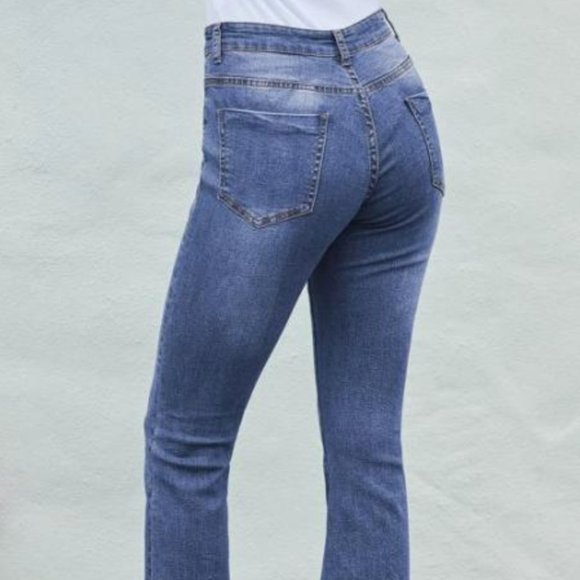 Sherri Bell Bottom Jeans Medium Wash - Picture 3 of 7